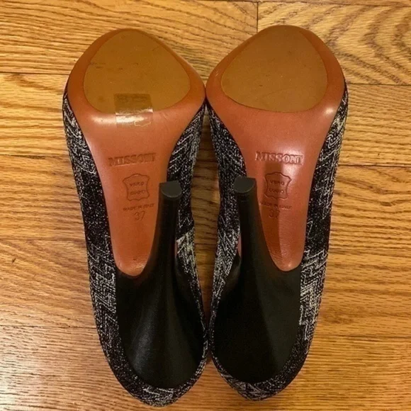 Missoni black and white zigzag heels - Picture 5 of 5